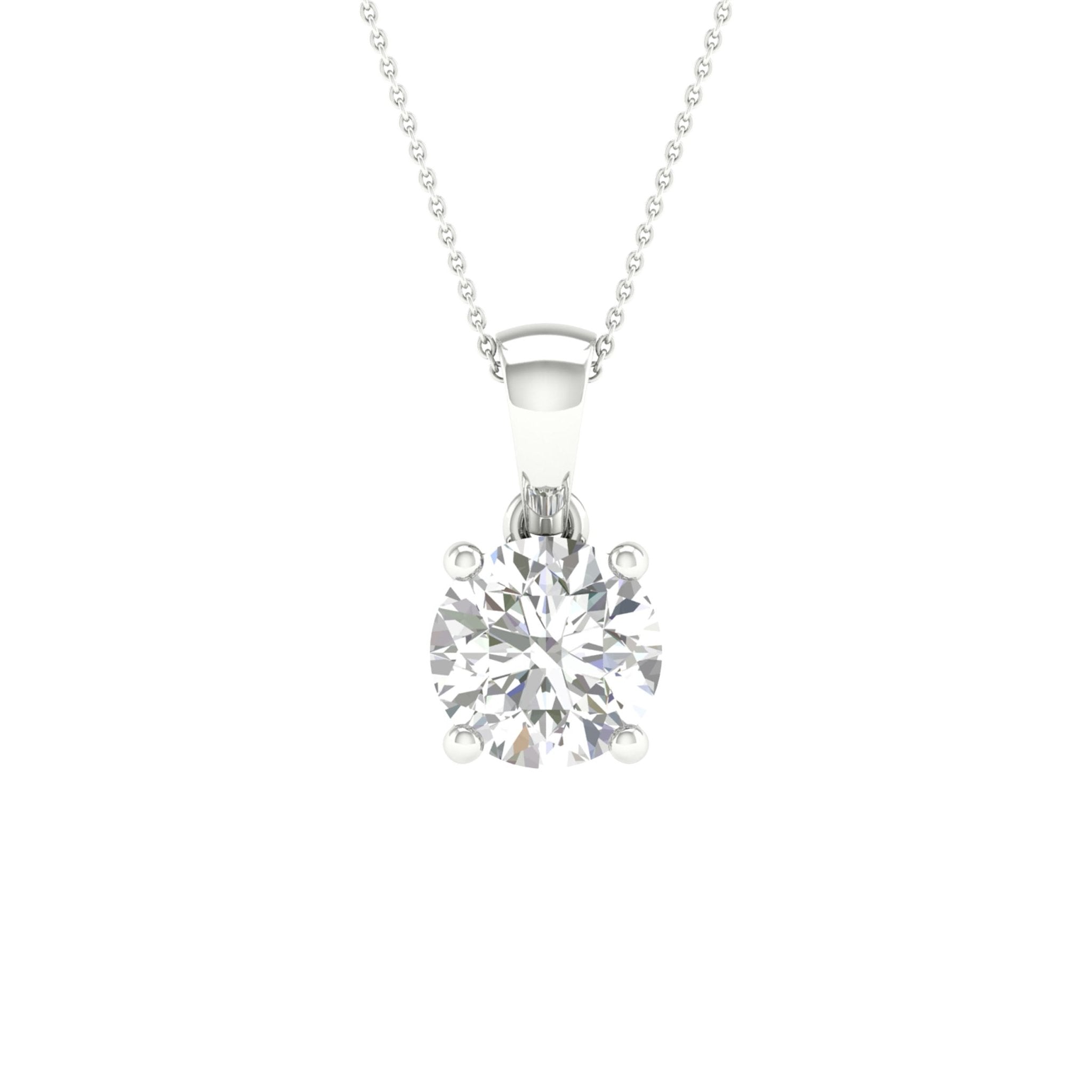 10K 0.50CT Certified Lab Grown Diamond Pendant - DIAMOND FACTORY