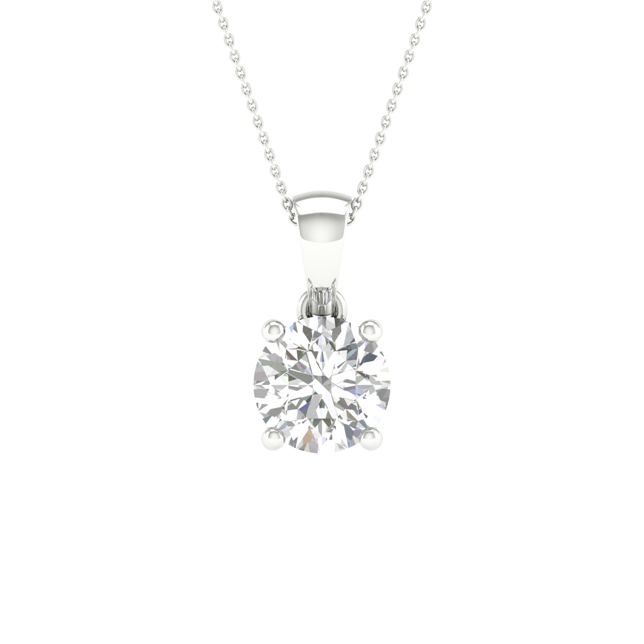 10K 1.00CT Certified Lab Grown Diamond Pendant - DIAMOND FACTORY