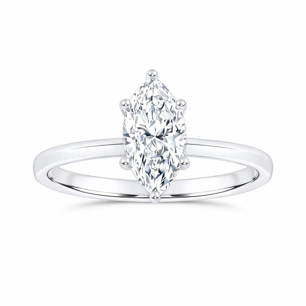 10K 1.00CT Certified Lab Grown Solitaire Ring - DIAMOND FACTORY