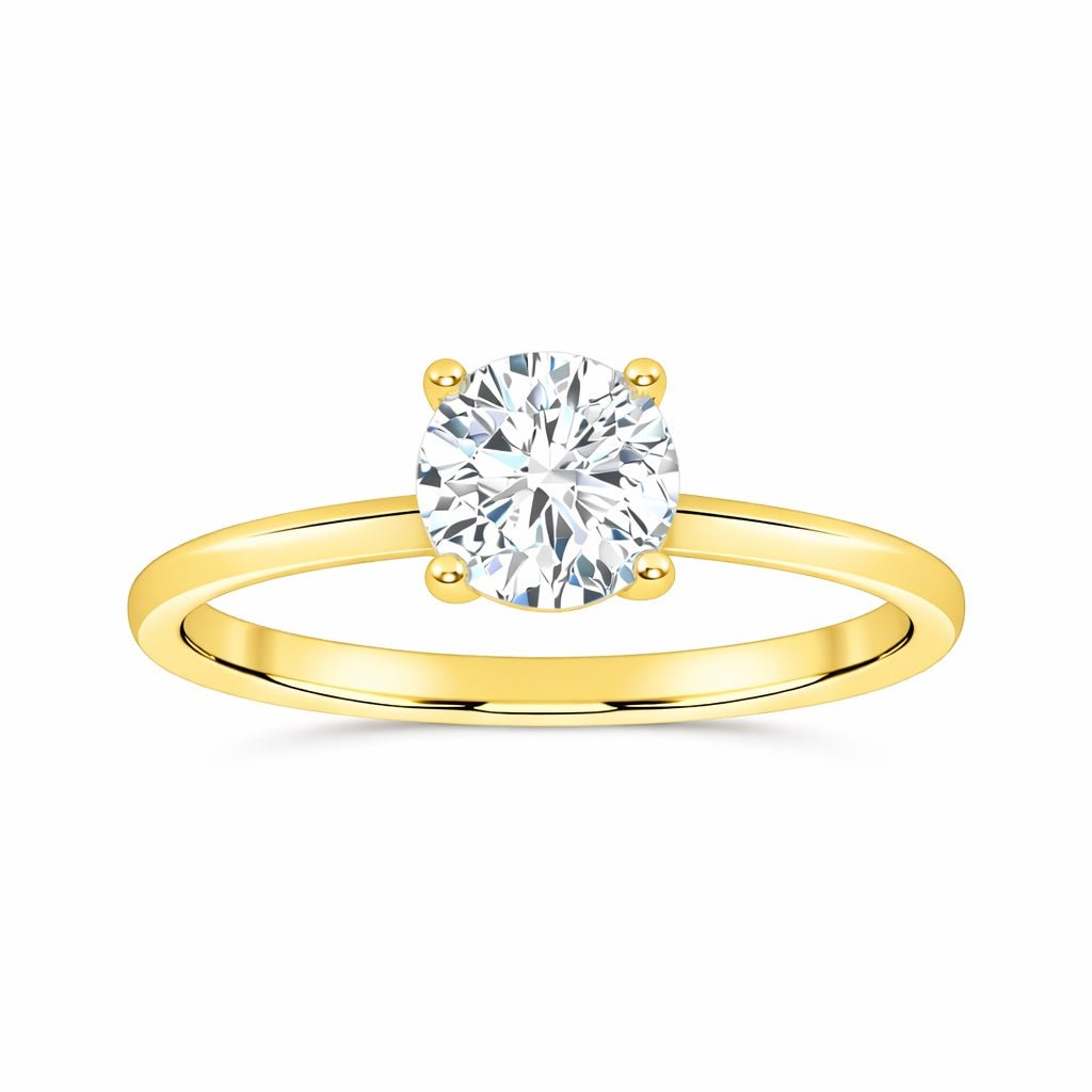 10K 1.00CT Certified Lab Grown Solitaire Ring - DIAMOND FACTORY