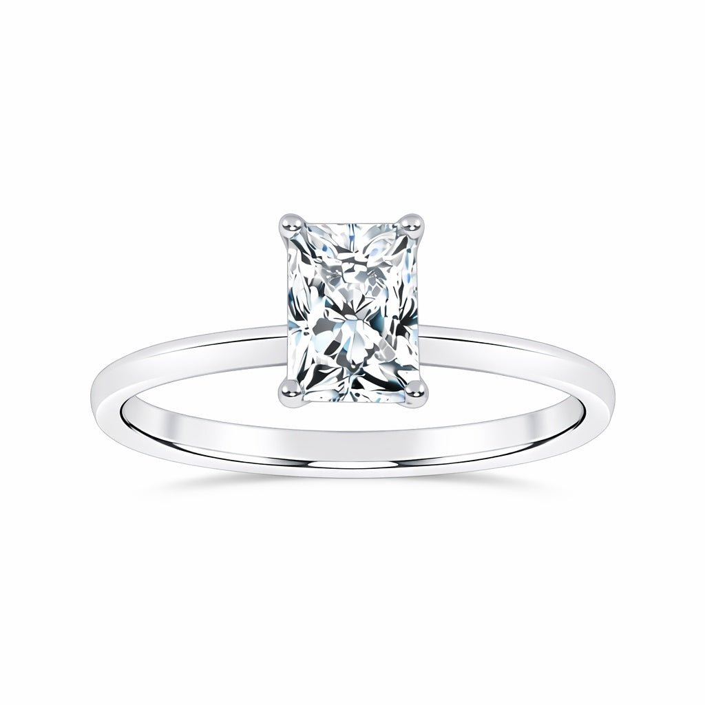 10K 1.00CT Certified Lab Grown Solitaire Ring - DIAMOND FACTORY