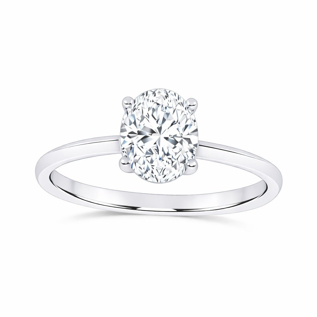 10K 1.00CT Certified Lab Grown Solitaire Ring - DIAMOND FACTORY