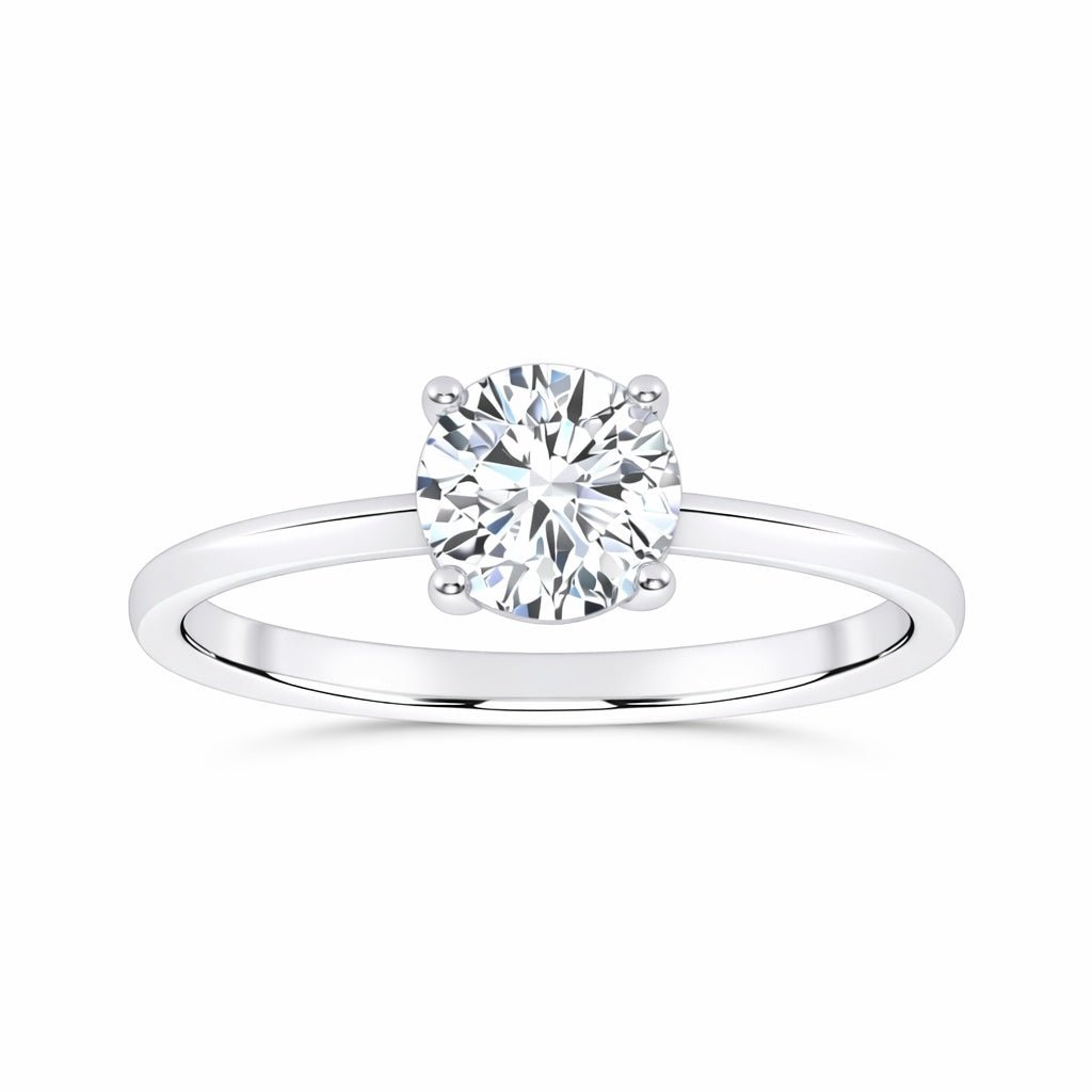 10K 1.00CT Certified Lab Grown Solitaire Ring - DIAMOND FACTORY