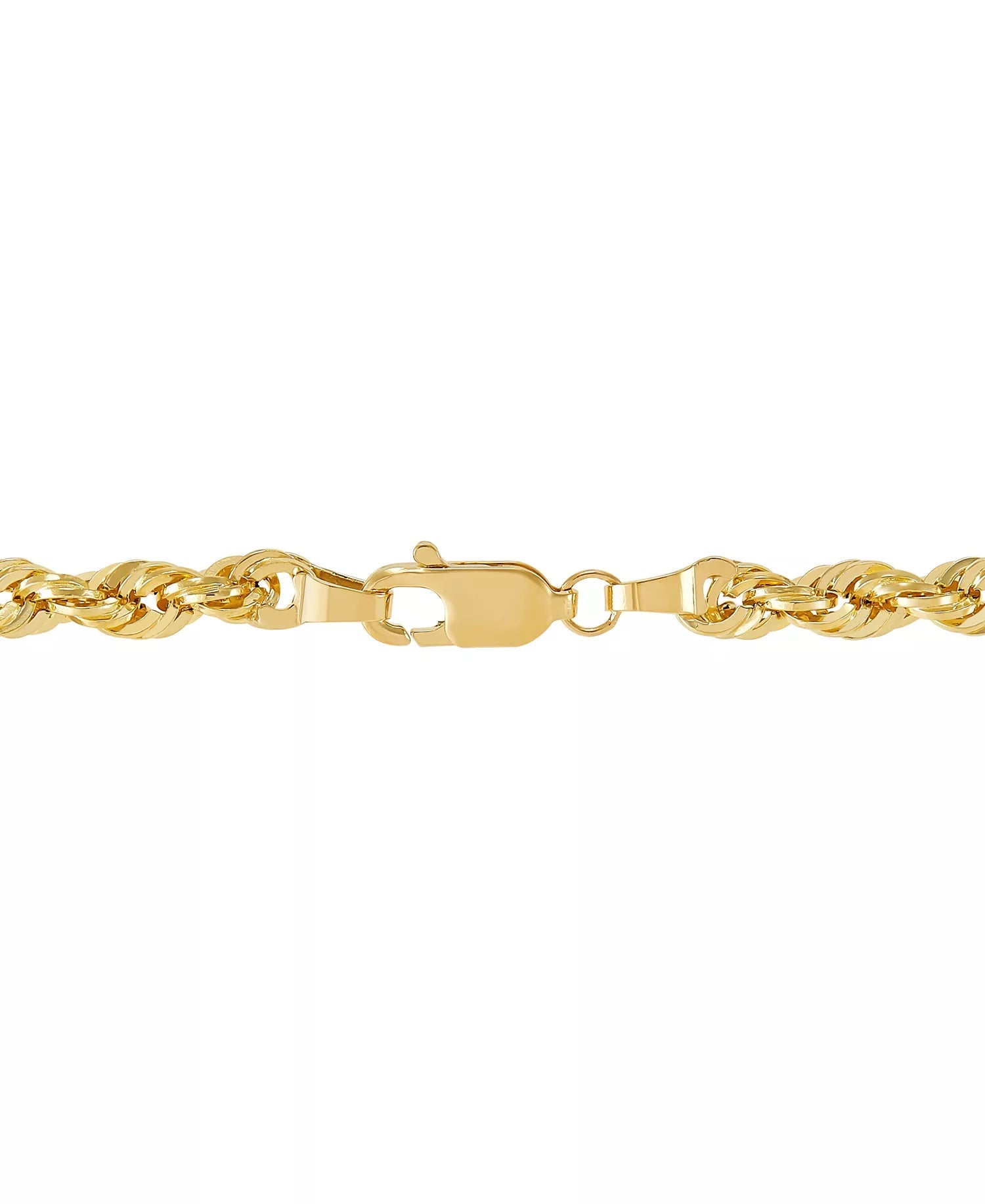 10K Yellow Gold 3mm Hollow Rope Chain - DIAMOND FACTORY