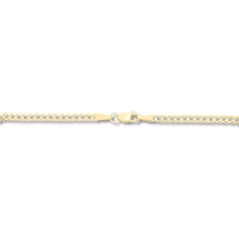 10Kt yellow 4mm light weight Gold Cuban Link Chain - DIAMOND FACTORY