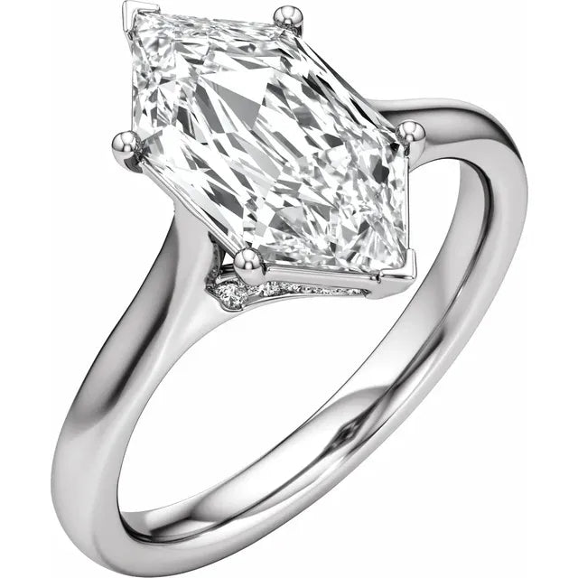 14K Yellow Gold 1 1/6 CTW Dutch Marquise Engagement Ring