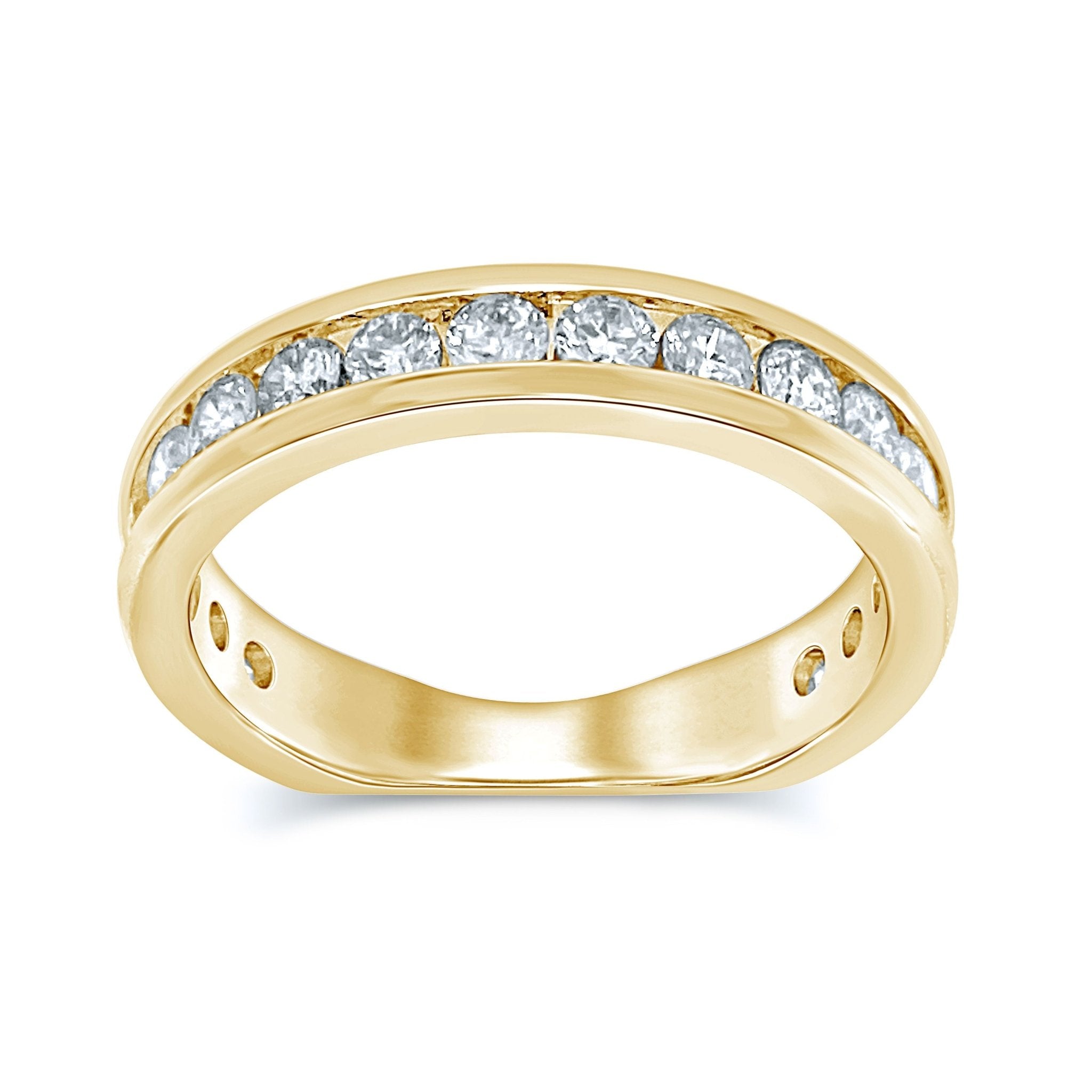 14K 0.10CT Diamond Band (18 Diamond Stones) - DIAMOND FACTORY