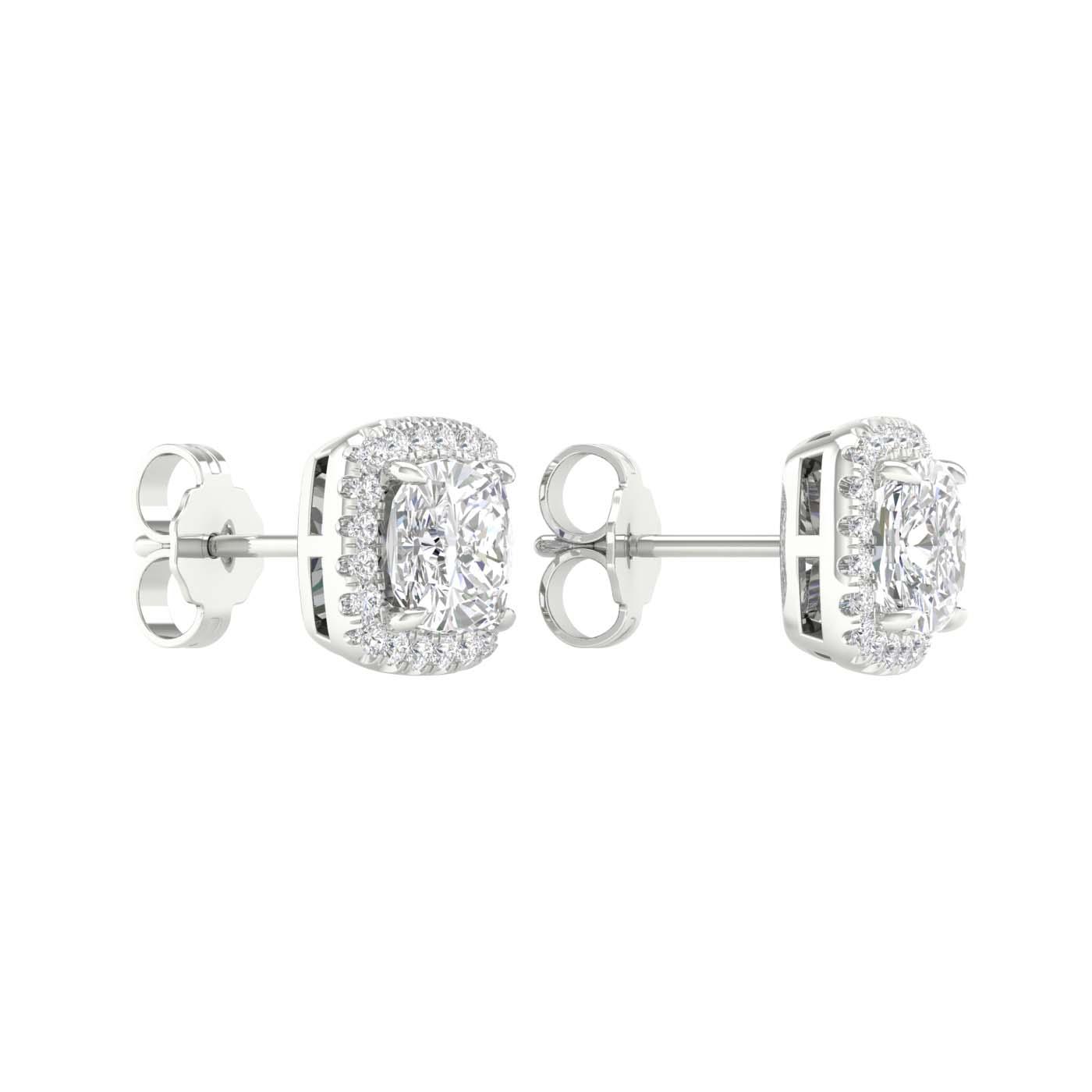 14K 2.25ct Certified Lab Grown Diamond Earrings - DIAMOND FACTORY
