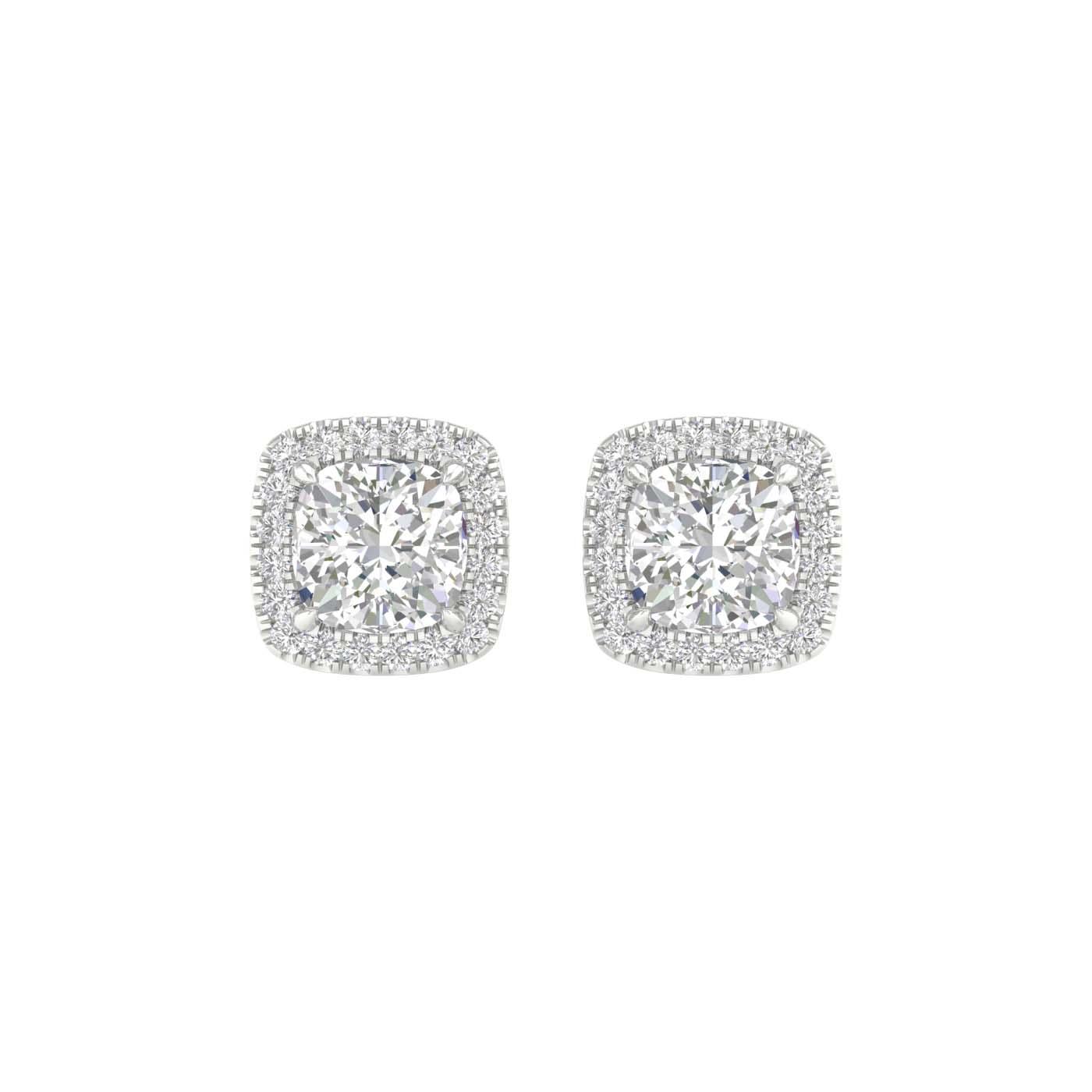 14K 2.25ct Certified Lab Grown Diamond Earrings - DIAMOND FACTORY