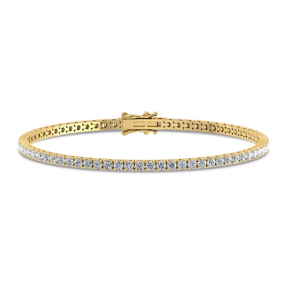 14K 2.98CT Lab Grown DIAMOND BRACELET - DIAMOND FACTORY
