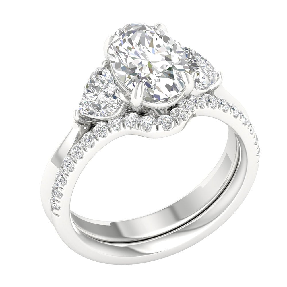 14K 3.25CT Certified Lab Grown Diamond Bridal Ring - DIAMOND FACTORY