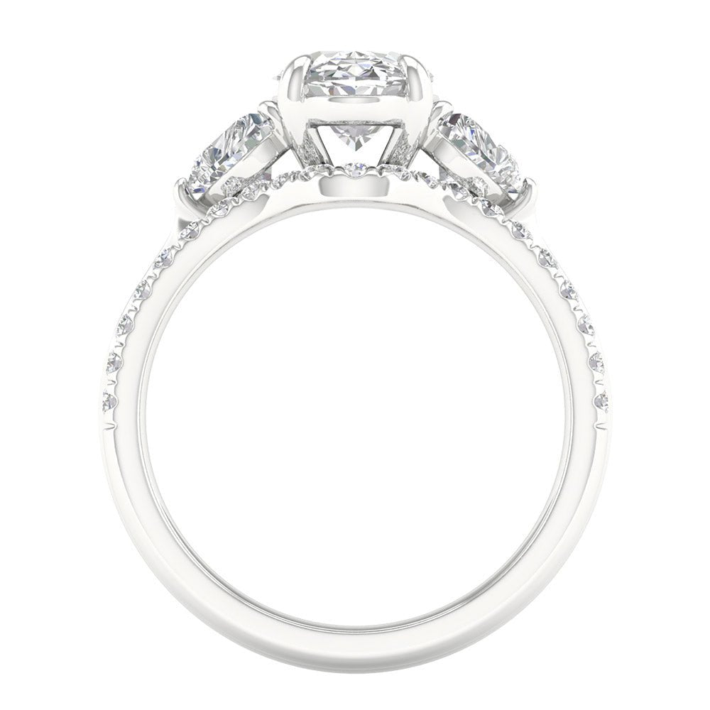 14K 3.25CT Certified Lab Grown Diamond Bridal Ring - DIAMOND FACTORY