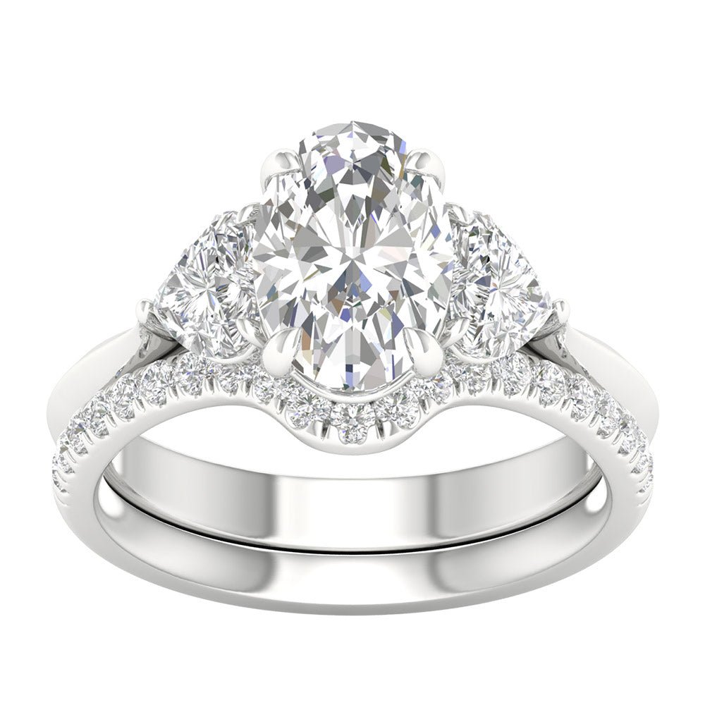 14K 3.25CT Certified Lab Grown Diamond Bridal Ring - DIAMOND FACTORY