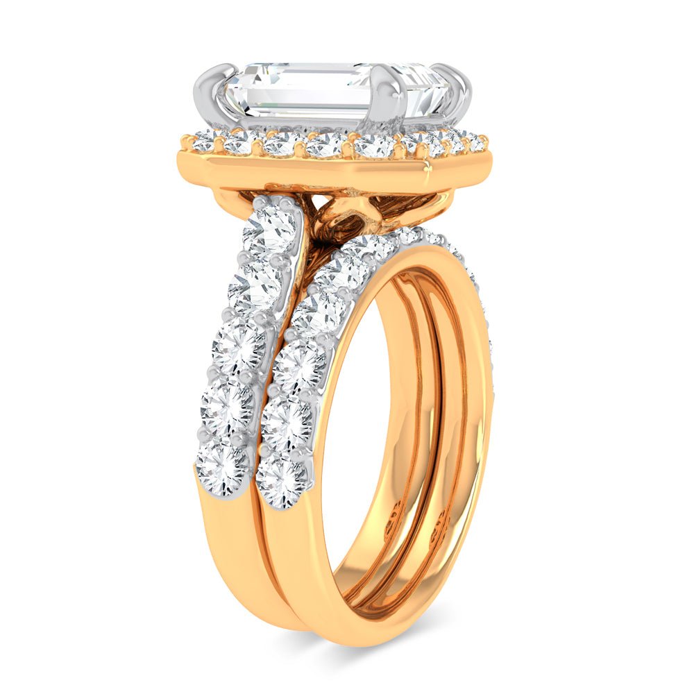 14K 5.00CT Certified Lab Grown Diamond Bridal Ring - DIAMOND FACTORY