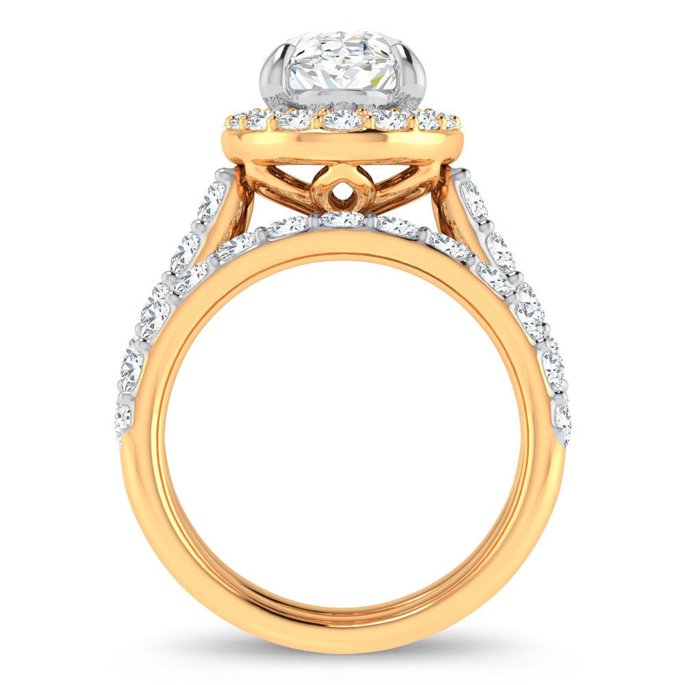 14K 5.00CT Certified Lab Grown Diamond Bridal Ring - DIAMOND FACTORY