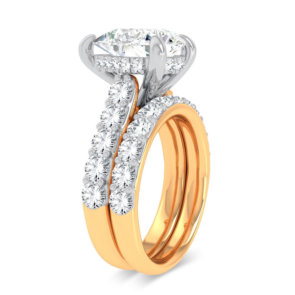 14K 5.00CT Certified Lab Grown Diamond Bridal Ring - DIAMOND FACTORY