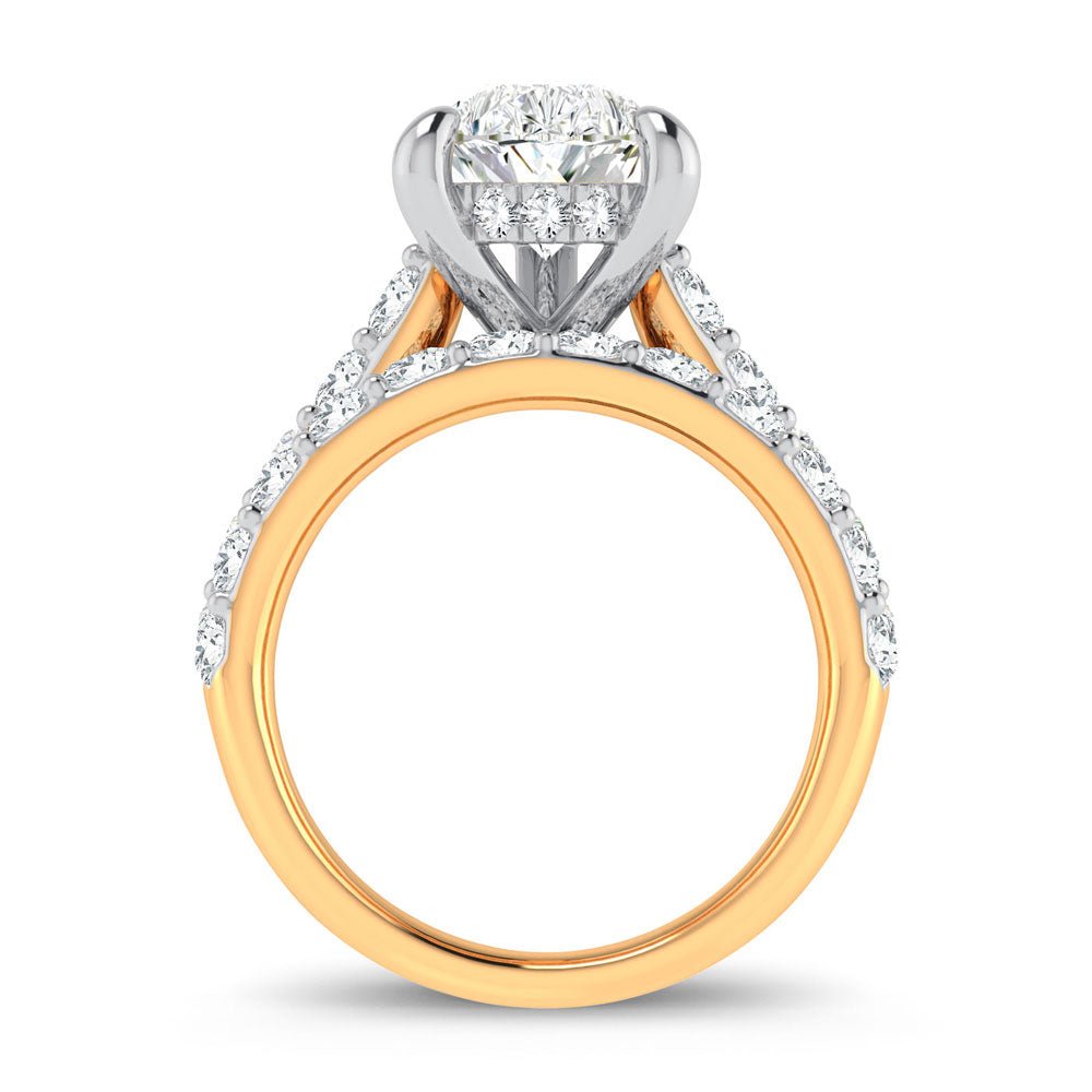 14K 5.00CT Certified Lab Grown Diamond Bridal Ring - DIAMOND FACTORY