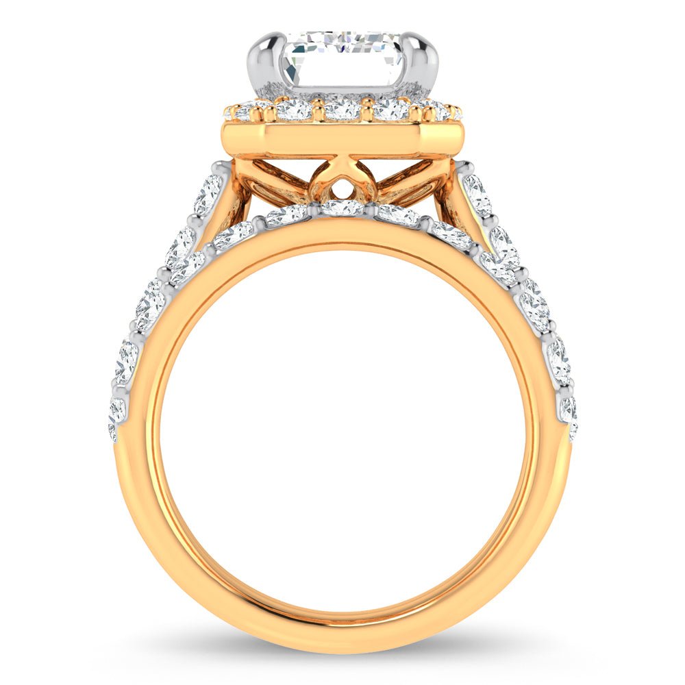 14K 5.00CT Certified Lab Grown Diamond Bridal Ring - DIAMOND FACTORY
