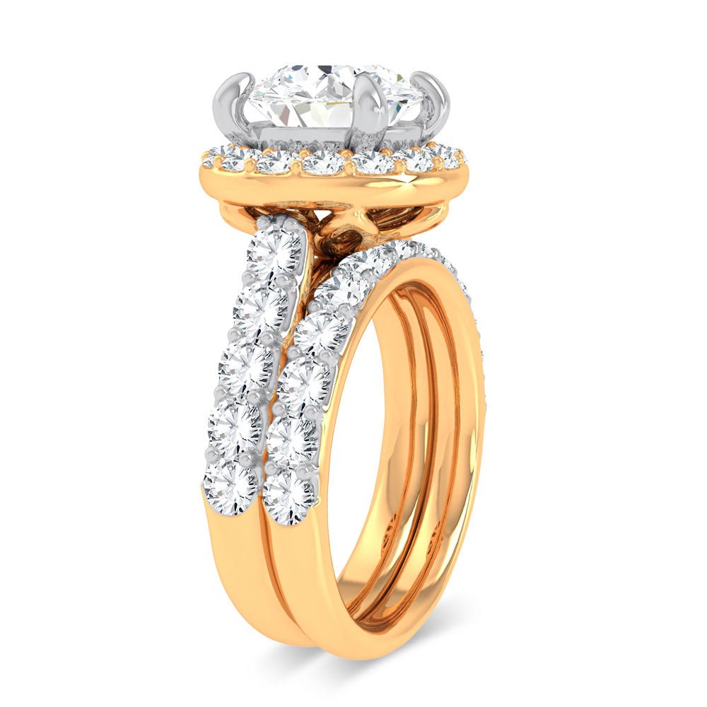 14K 5.00CT Certified Lab Grown Diamond Bridal Ring - DIAMOND FACTORY