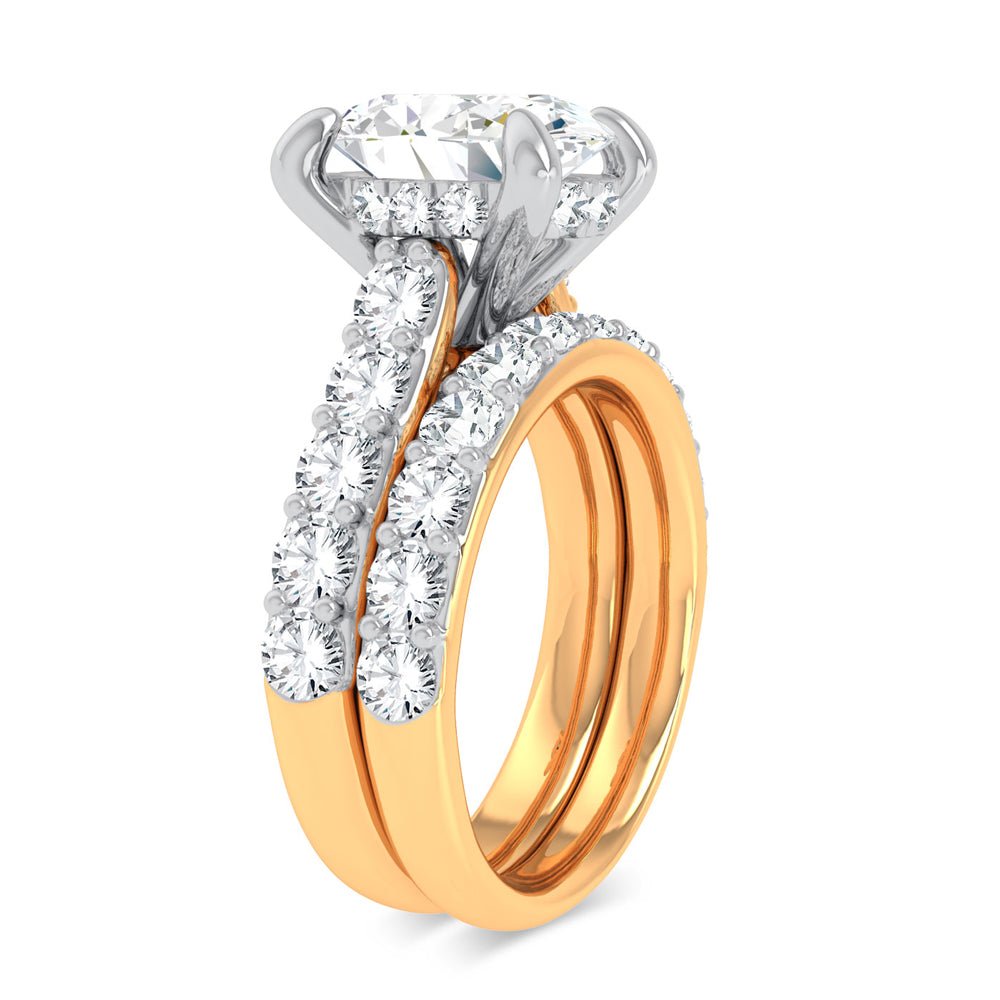 14K 5.00CT Certified Lab Grown Diamond Bridal Ring - DIAMOND FACTORY