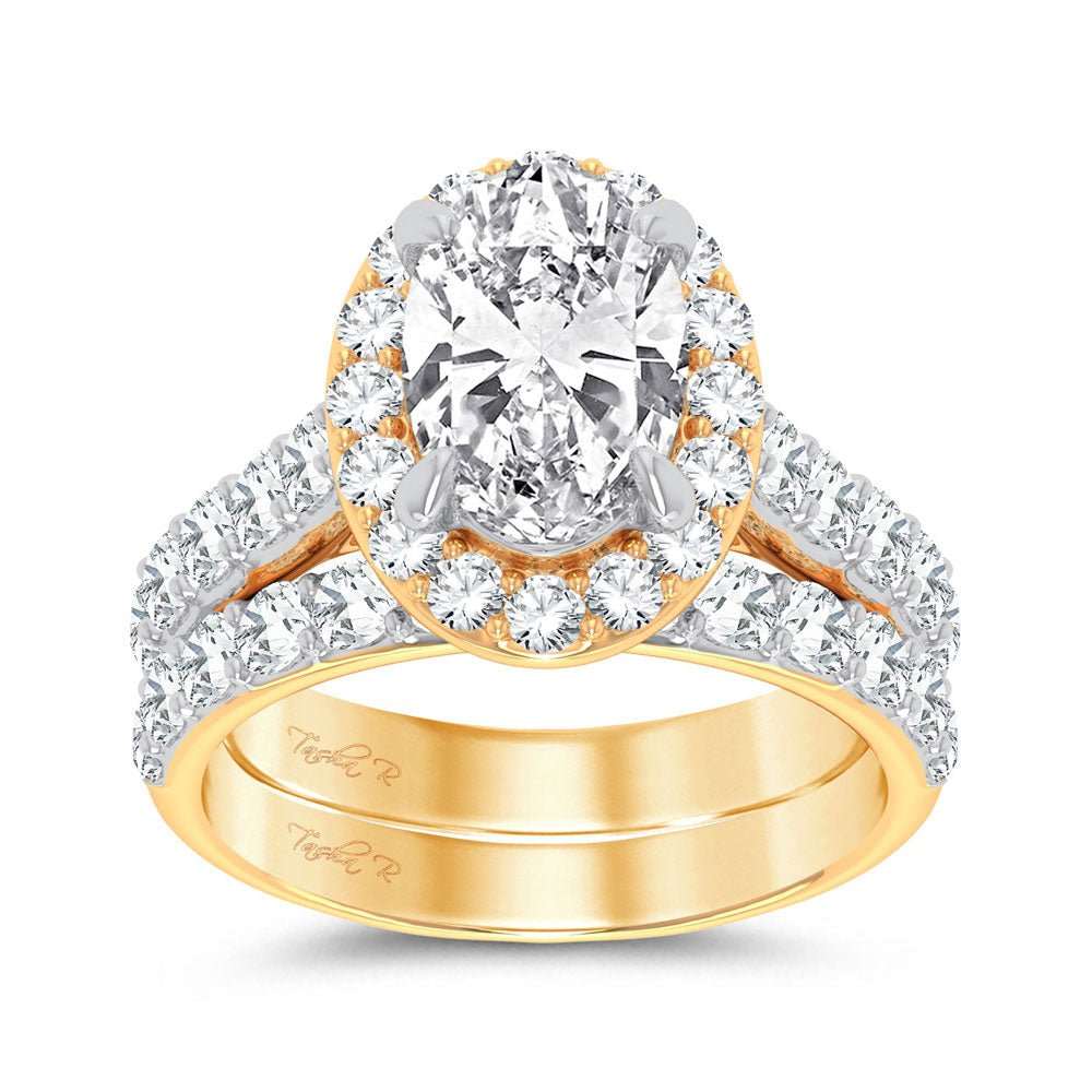 14K 5.00CT Certified Lab Grown Diamond Bridal Ring - DIAMOND FACTORY