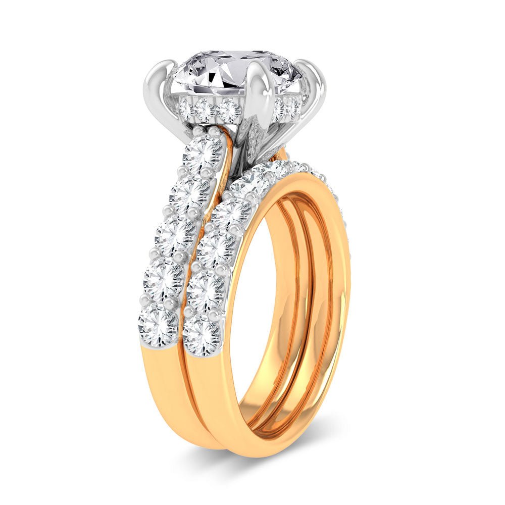 14K 5.00CT Certified Lab Grown Diamond Bridal Ring - DIAMOND FACTORY