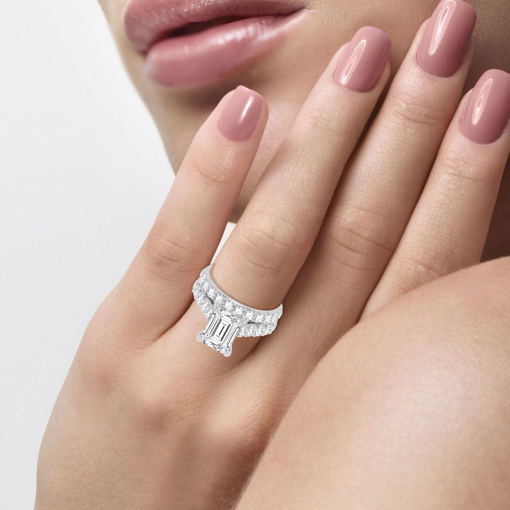 14K 5.00CT Certified Lab Grown Diamond Bridal Ring - DIAMOND FACTORY