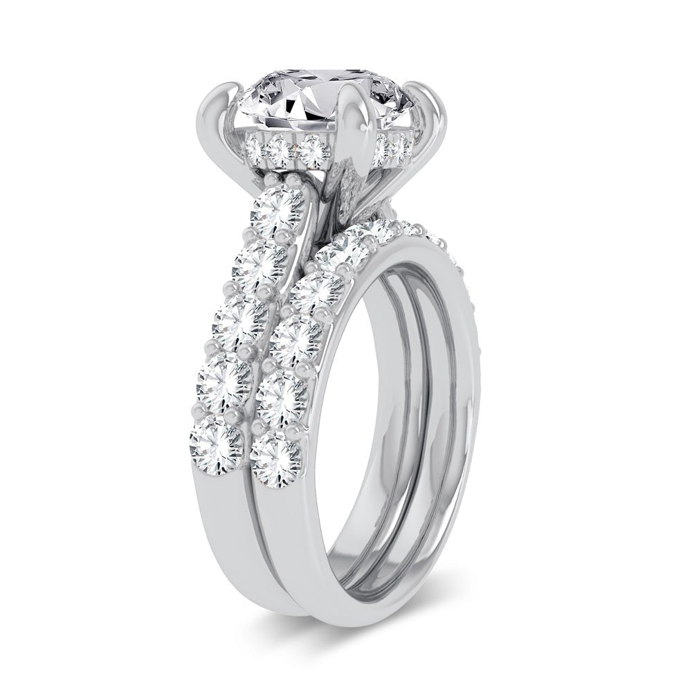 14K 5.00CT Certified Lab Grown Diamond Bridal Ring - DIAMOND FACTORY