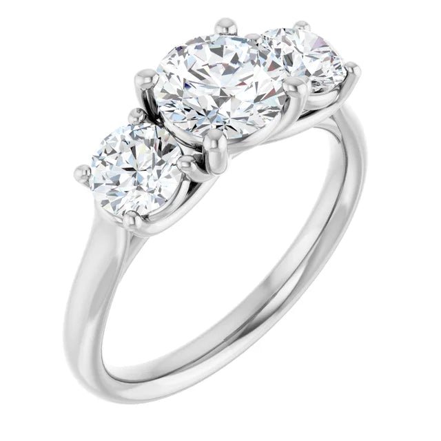 14K Yellow Gold 1 3/4 CTW Lab-Grown Diamond Engagement Ring - DIAMOND FACTORY