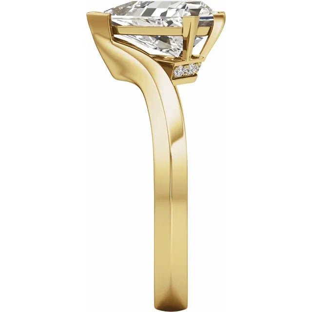 14K Yellow Gold 1 CTW Lab-Grown Diamond Engagement Ring - DIAMOND FACTORY