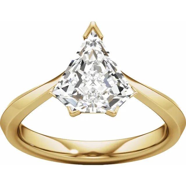 14K Yellow Gold 1 CTW Lab-Grown Diamond Engagement Ring - DIAMOND FACTORY
