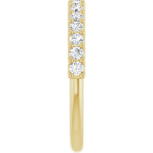 14K Yellow Gold 1/2 CTW Lab-Grown Diamond Anniversary Band - DIAMOND FACTORY