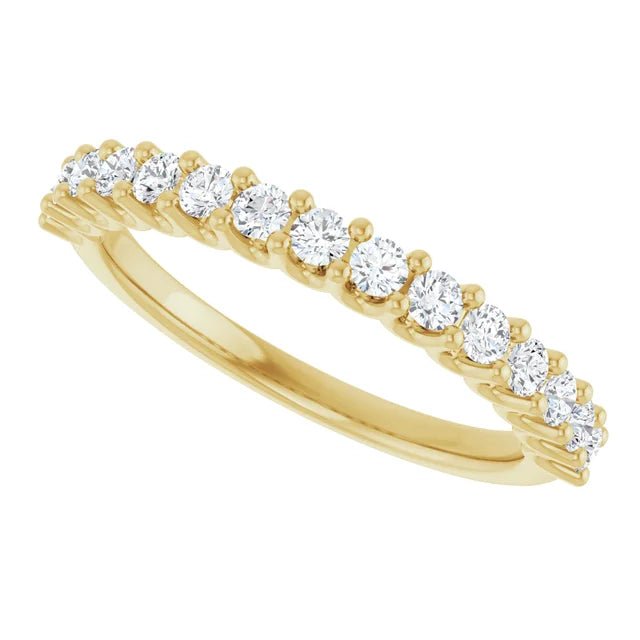 14K Yellow Gold 1/2 CTW Lab-Grown Diamond Anniversary Band - DIAMOND FACTORY