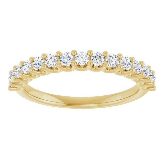 14K Yellow Gold 1/2 CTW Lab-Grown Diamond Anniversary Band - DIAMOND FACTORY