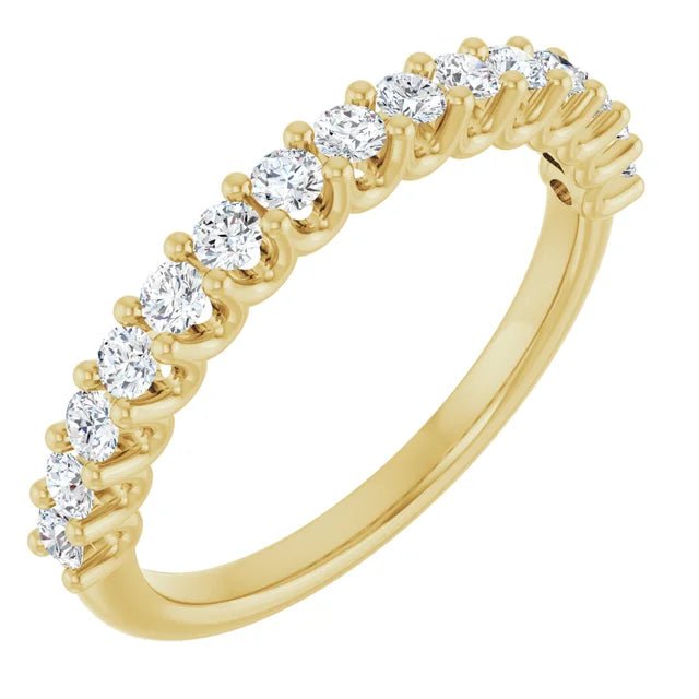 14K Yellow Gold 1/2 CTW Lab-Grown Diamond Anniversary Band - DIAMOND FACTORY