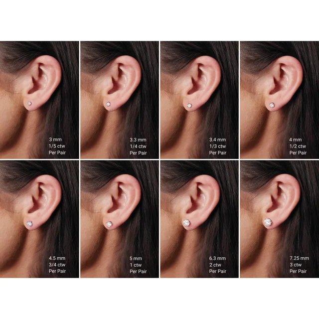 14K Yellow Gold 4mm Lab-Grown Alexandrite Stud Earrings - DIAMOND FACTORY