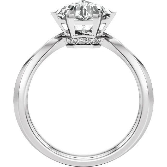 14K Yellow Gold 1 CTW Lab-Grown Diamond Engagement Ring