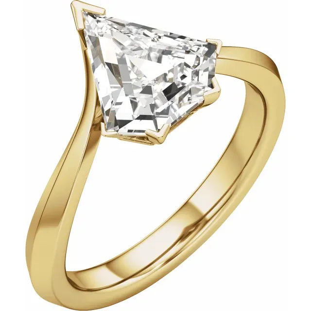 14K Yellow Gold 1 CTW Lab-Grown Diamond Engagement Ring