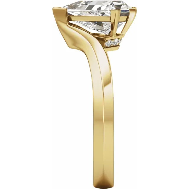 14K Yellow Gold 1 CTW Lab-Grown Diamond Engagement Ring