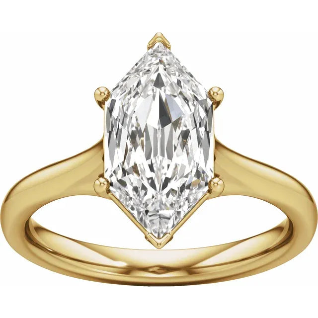 14K Yellow Gold 1 1/6 CTW Dutch Marquise Engagement Ring
