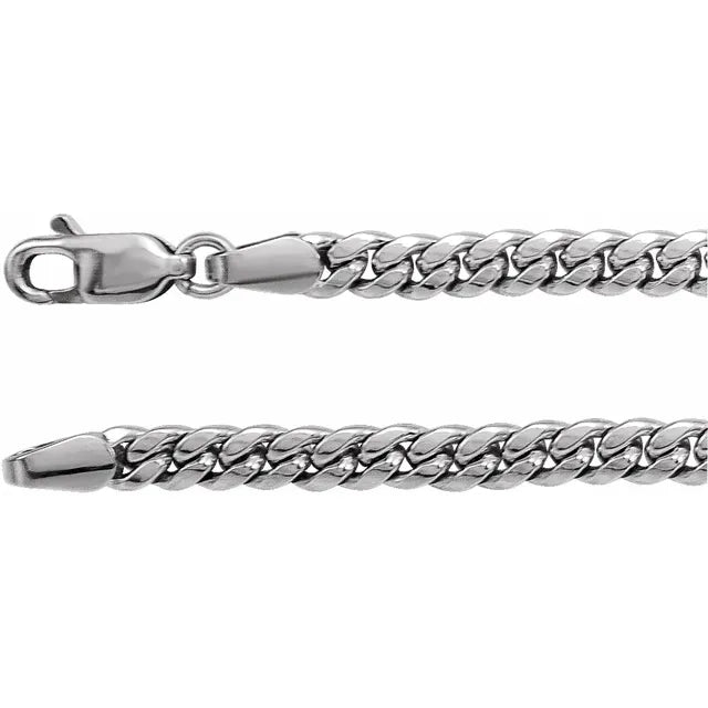 Sterling Silver 3.5 mm Cuban Link Curb Chain