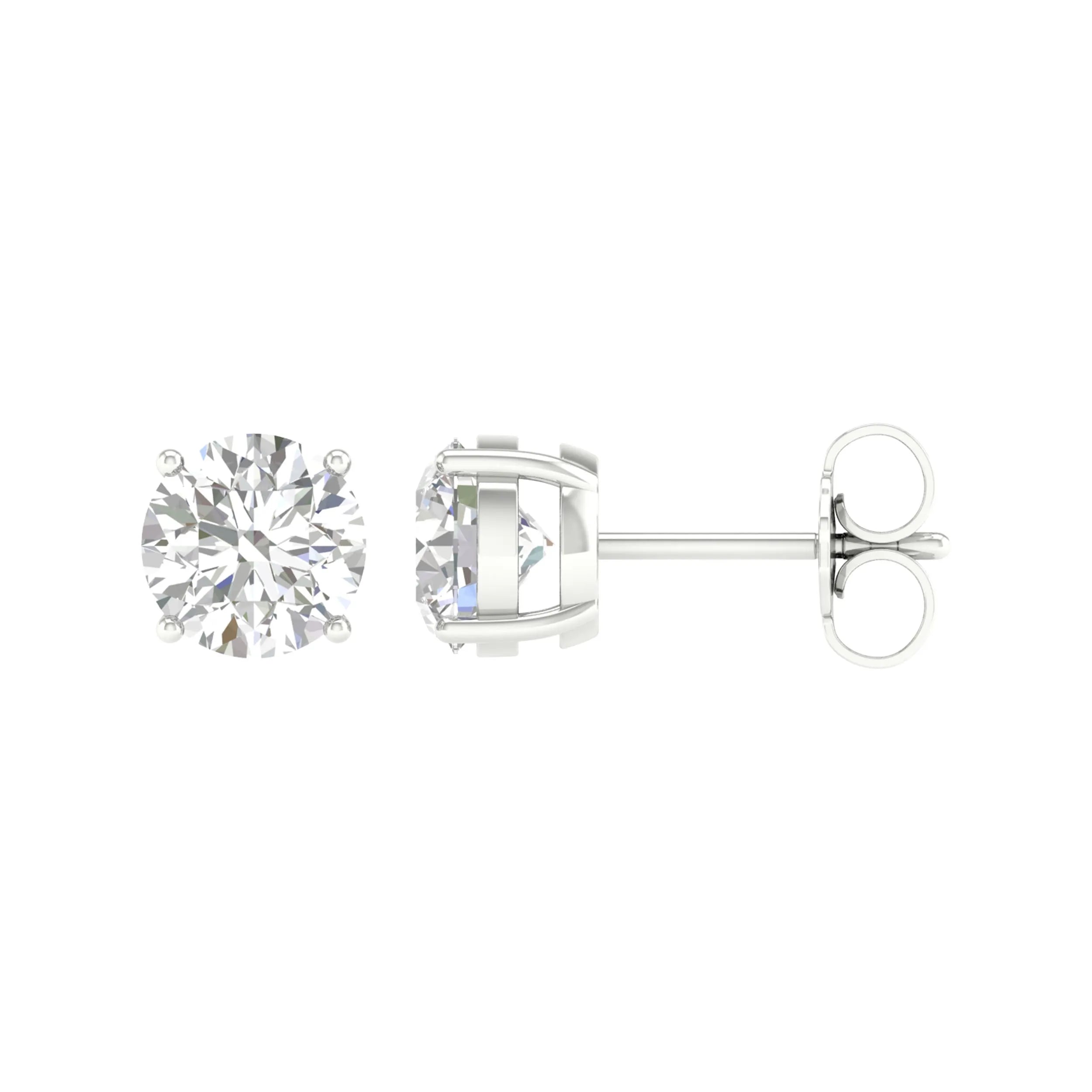 14K White Gold Diamond Stud Earrings – 1.00 CTW