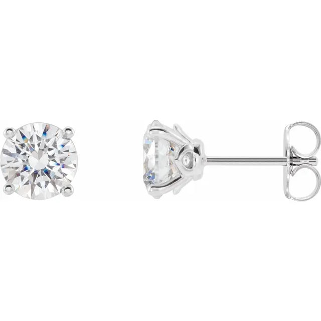 14K White Gold Diamond Stud Earrings – 1.00 CTW