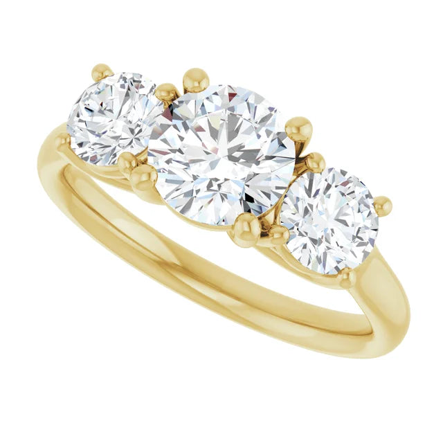 14K Yellow Gold 1 3/4 CTW Lab-Grown Diamond Engagement Ring