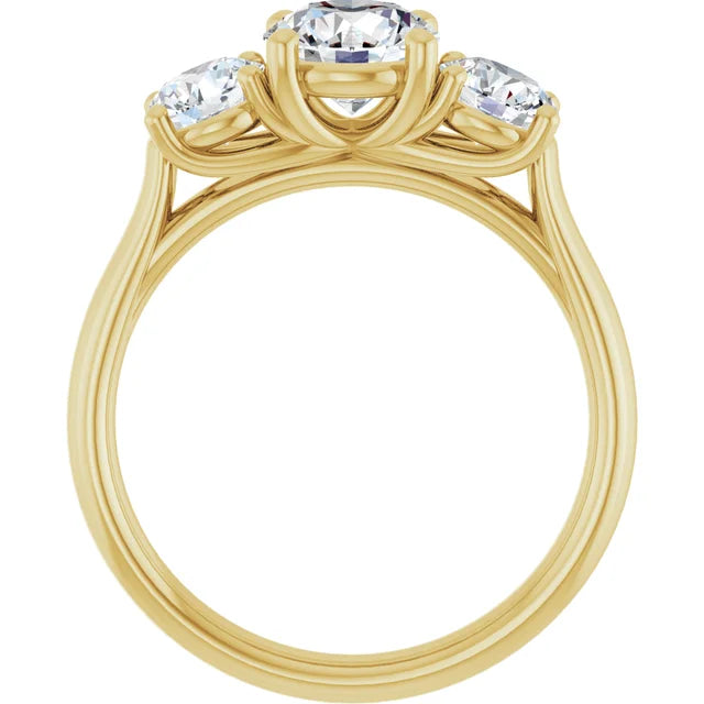 14K Yellow Gold 1 3/4 CTW Lab-Grown Diamond Engagement Ring