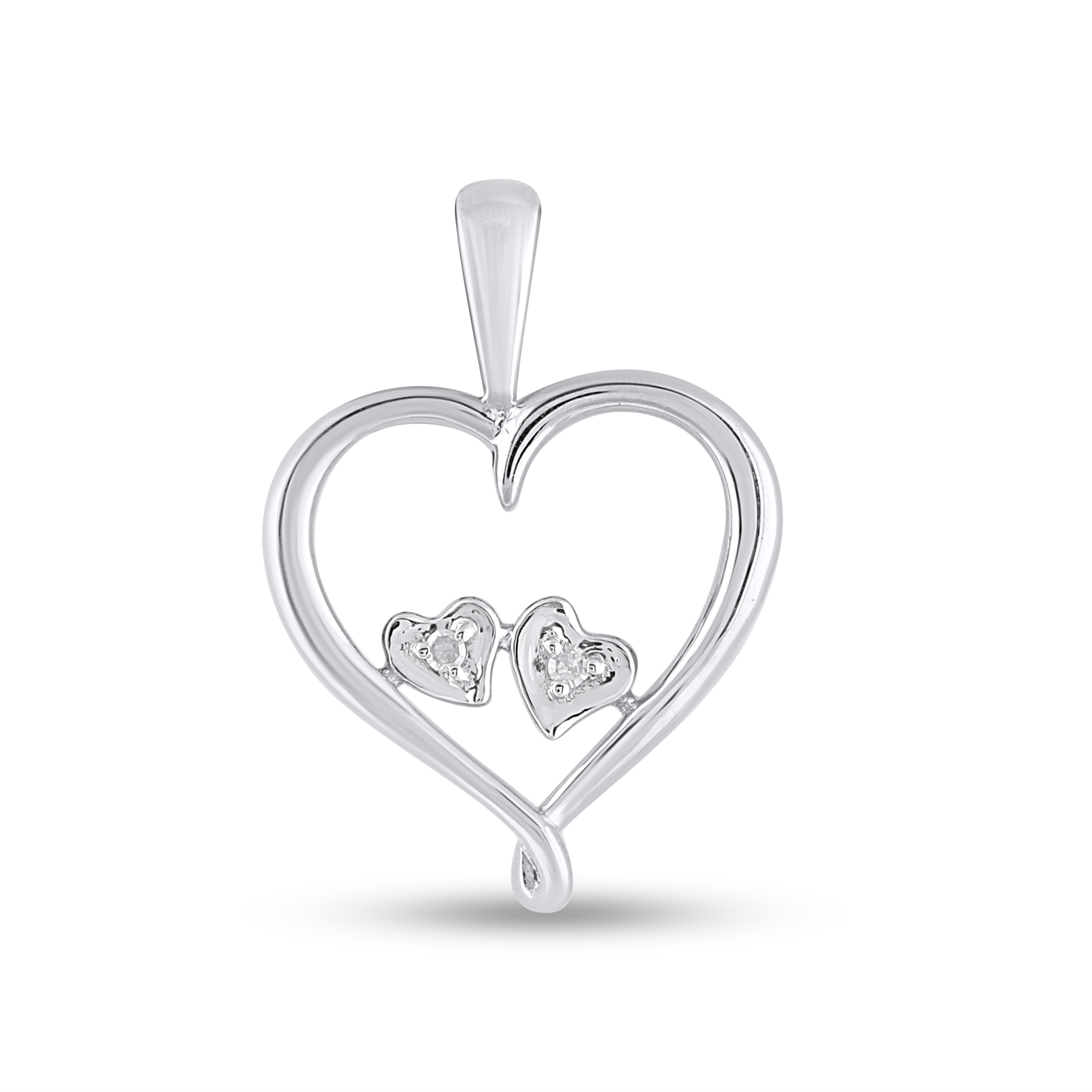 925 SS 0.01CT D - PENDANT "HEART" - DIAMOND FACTORY