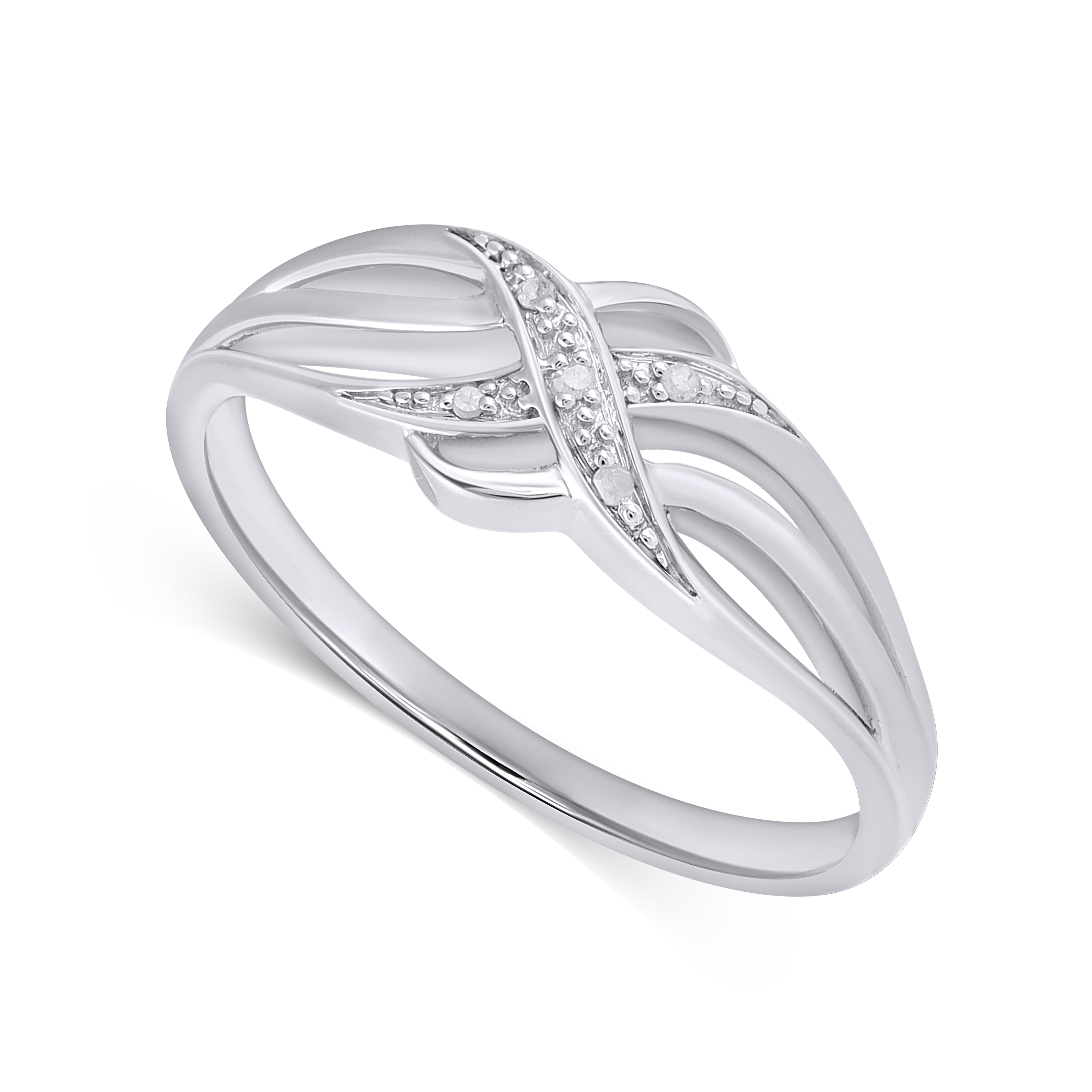 925 SS 0.02CT D - LADIES RING - DIAMOND FACTORY