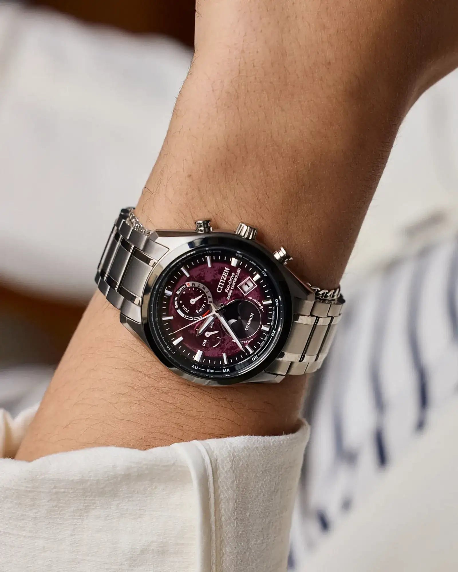Tsuki-yomi A-T Atomic Timekeeping / Super Titanium™