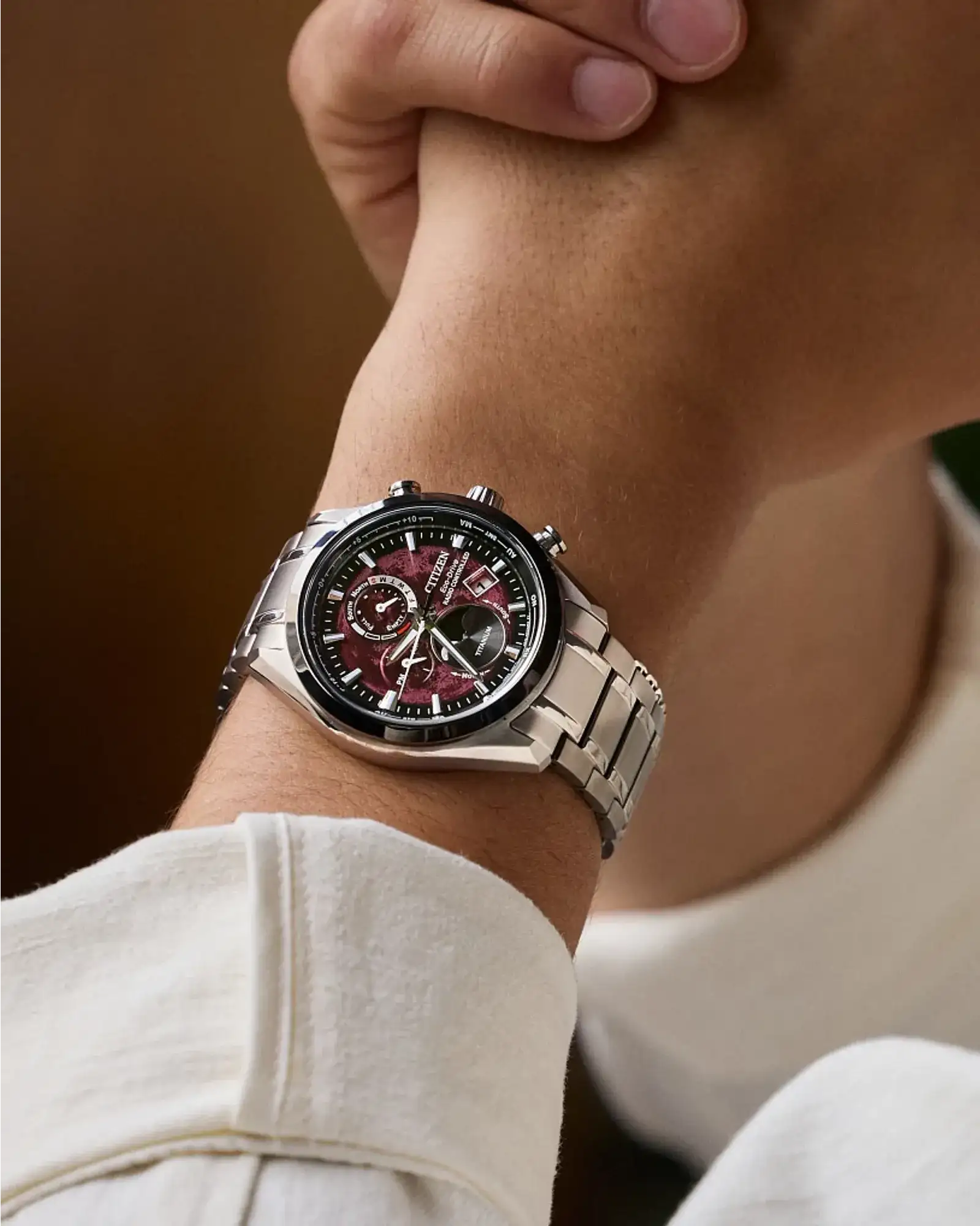 Tsuki-yomi A-T Atomic Timekeeping / Super Titanium™