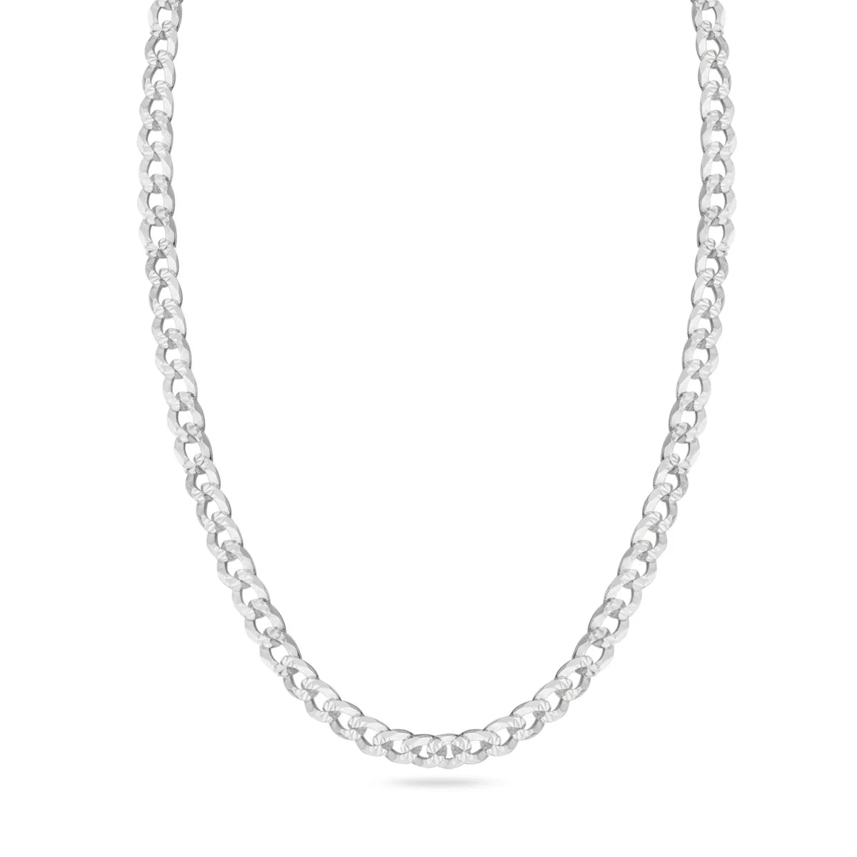 925 Sterling Silver Diamond Cut Curb Chain 2.8mm